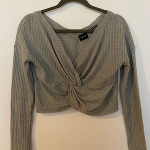 Urban Outfitters Grey Crop Top